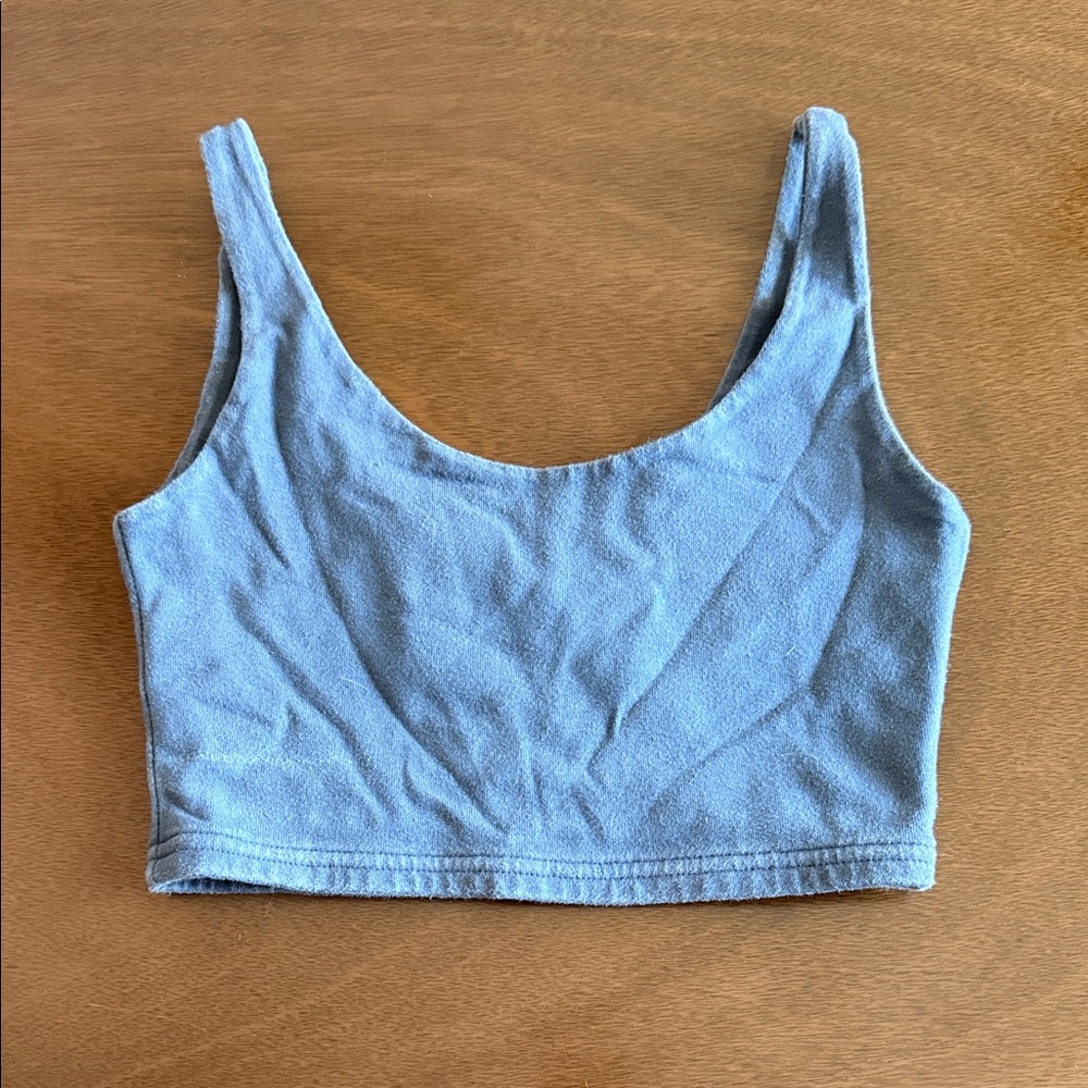 Brandy Melville Blue Cropped Tank Top
